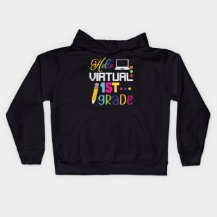 Hello Virtual 1st Grade Kids Hoodie